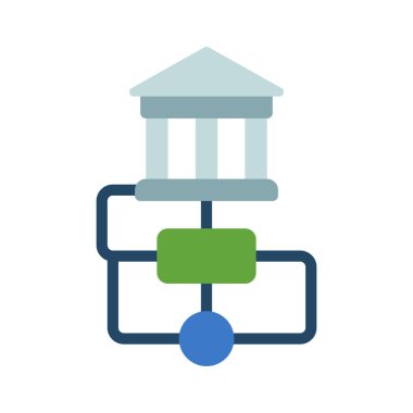Bank Algoritma web simgesi vektör çizimi