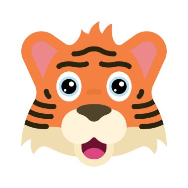 hayvan, kaplan simgesi, vektör illüstrasyonu 