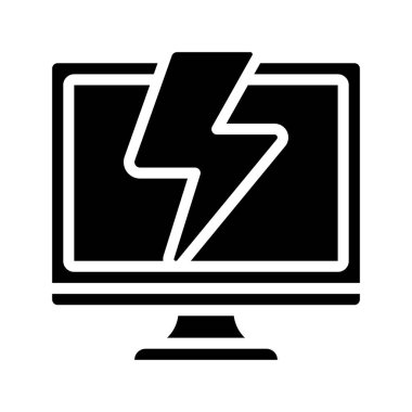 Güç Ağı ikonu vektör illüstrasyonu hesaplanıyor