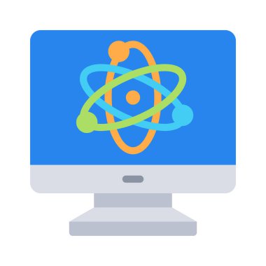 Bilgisayar Bilimi simgesi, vektör illüstrasyonu 