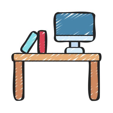 masa simgesi vektör illüstrasyon tasarımı