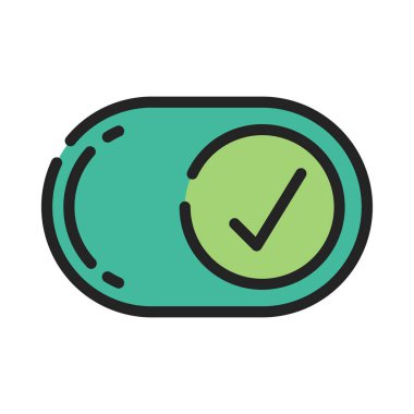 Bitmiş Düğme simgesi, vektör illüstrasyonu basit tasarım