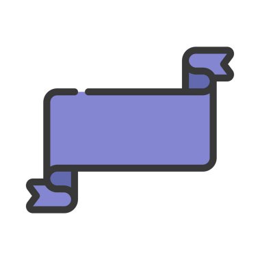 Çevirilmiş Kurdele Web simgesi, vektör illüstrasyonu         