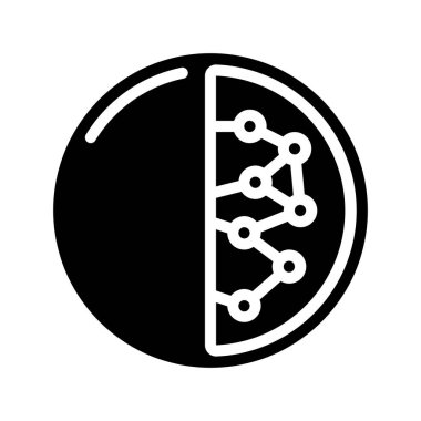 Nanoteknolojik Küre ikon vektör çizimi