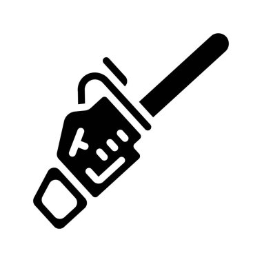 Elektrikli testere simgesi, vektör illüstrasyonu basit tasarım