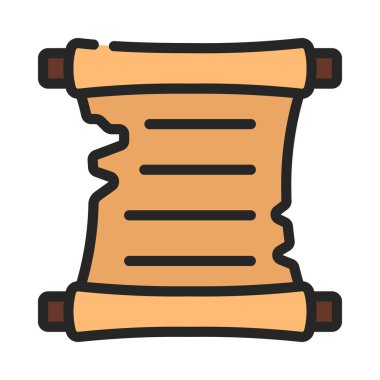 Eski Aktarılan Kaydırma web simgesi vektör illüstrasyonu                