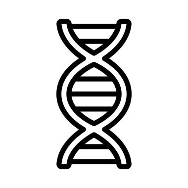 Beyaz arkaplanda DNA vektör simgesi 