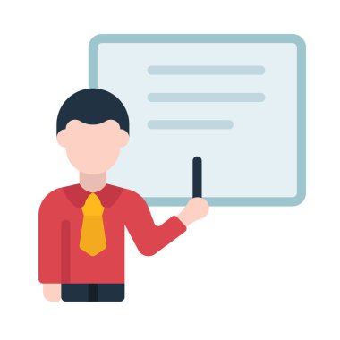 Öğretmen Web simgesi vektör illüstrasyonu