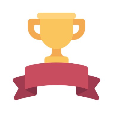 kupa düz simgesi izole edilmiş