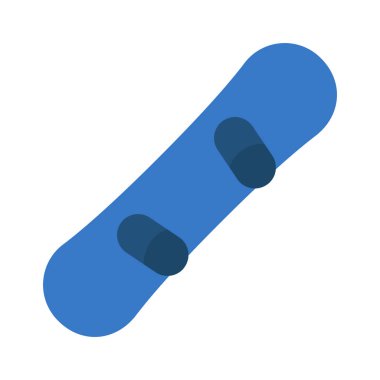 Snowboard düz biçim simgesi, vektör tasarımı