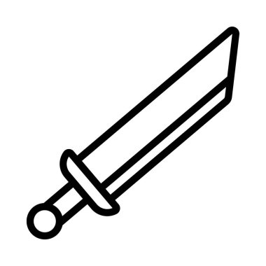 Longsword ağ simgesi vektör illüstrasyonu