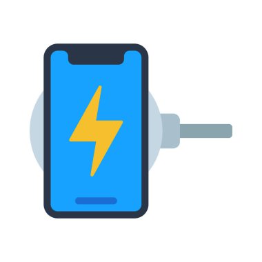 Yıldırım vektör illüstrasyon tasarımlı akıllı telefon