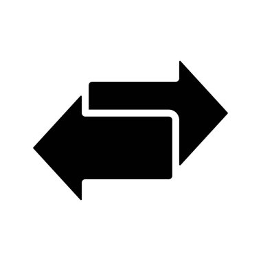 Sağ ve Sol Oklar simgesi beyaz arkaplanda izole edildi. vektör.