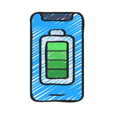 Tam Batarya ağ ikonu vektör illüstrasyonu