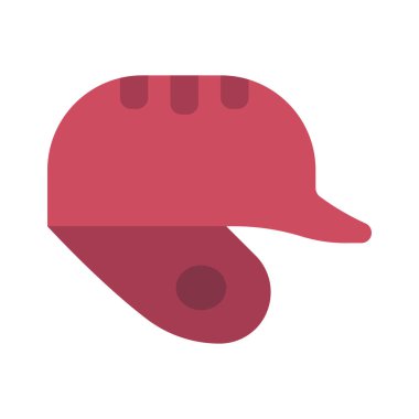 Beyzbol Miğferi Web simgesi vektör illüstrasyonu