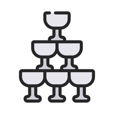 Glass Stack web simgesi vektör çizimi