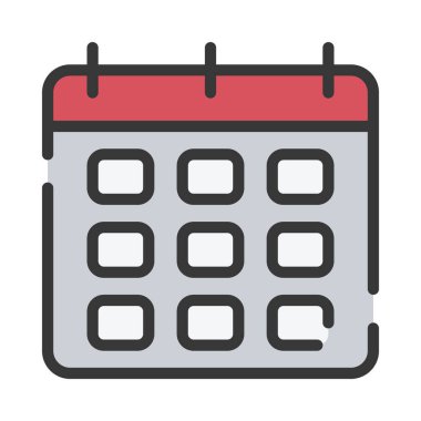 Takvim vektör simgesi, illüstrasyon  