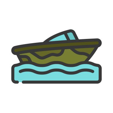 tekne vektör resimleme simgesi