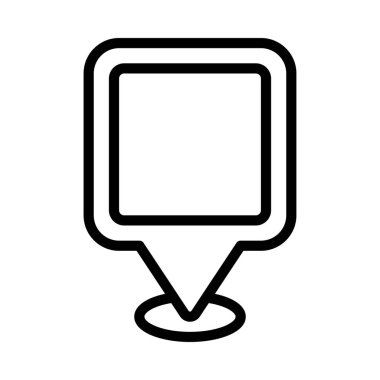 Basit navigasyon simgesi, vektör illüstrasyonu