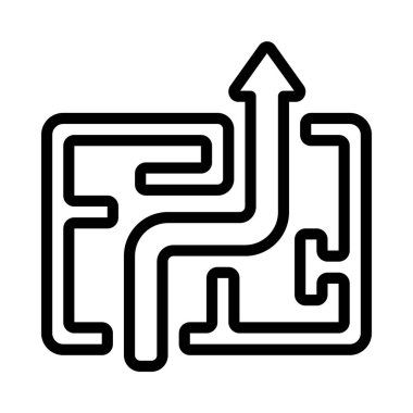 Maze web simgesi vektör illüstrasyonu üzerinden yönlendir