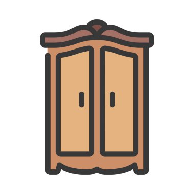 Wardrobe  web icon vector illustration