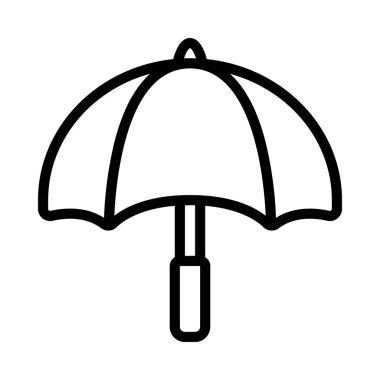 Golf Şemsiyesi web simgesi vektör çizimi