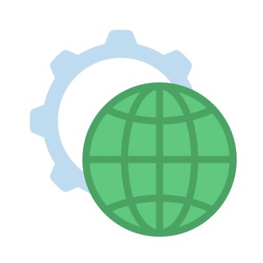 İnternet Yönetim simgesi, vektör illüstrasyonu 