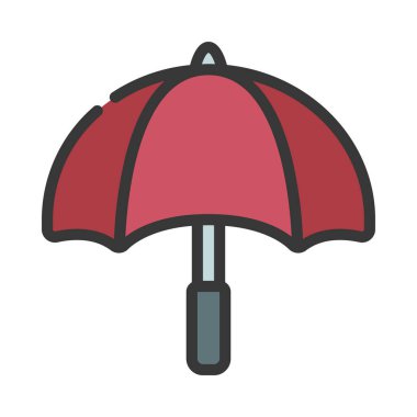 Golf Şemsiyesi web simgesi vektör çizimi