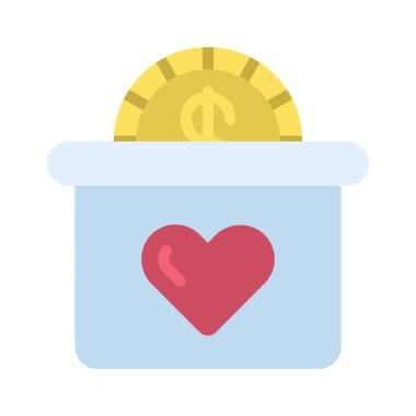 Cash web simgesi vektör illüstrasyonunu bağışla