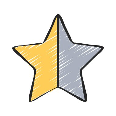 Yıldız simgesi vektör illüstrasyonlu yıldız