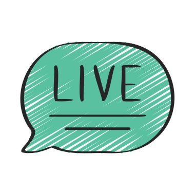 Canlı Sohbet simgesi vektör resimleme arkaplanı 