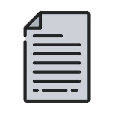 belge dosya simgesi vektör illüstrasyonu