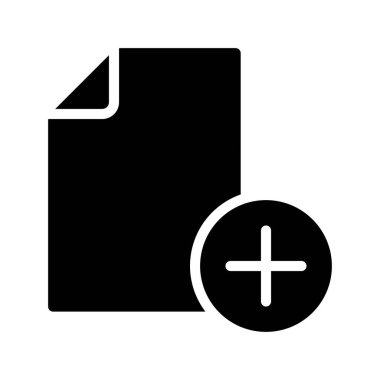 Yeni belge simgesi, vektör çizimi 