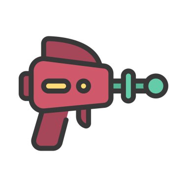 Ray Gun web simgesi vektör illüstrasyonu