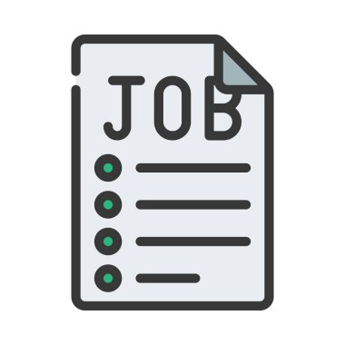 Görev Tanımı Belge simgesi, vektör illüstrasyonu 