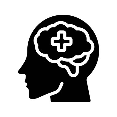 İnsan beyni simgesi, basit tarzı