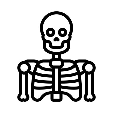 İskelet ağ ikonu vektör illüstrasyonu