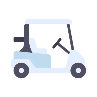 Golf Cart web simgesi vektör illüstrasyonu