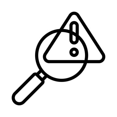 Denetim Riski simgesi, vektör illüstrasyonu basit tasarım