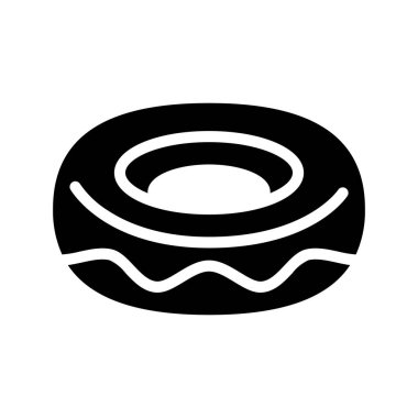 donut vektörü ince çizgi simgesi
