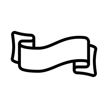 Dalgalı Kurdele Ağı simgesi, vektör illüstrasyonu         