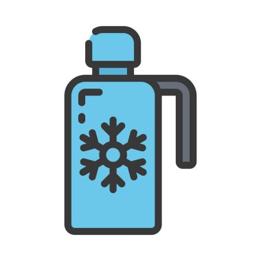 Termos Matarası vektör düz simgesi