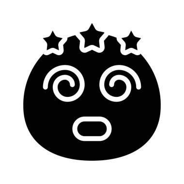 Baş döndürücü web simgesi vektör illüstrasyonu