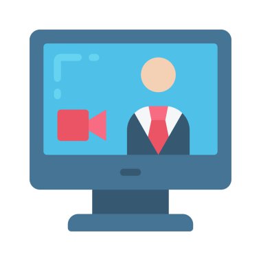 Video Çağrısı Web simgesi vektör çizimi