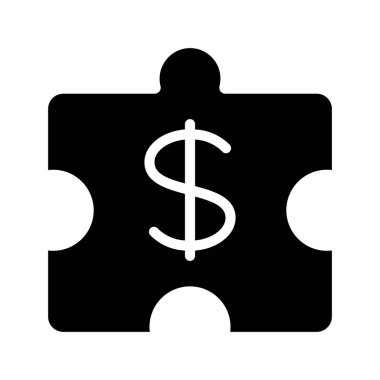 Para Çözümü web simgesi düz tasarım, vektör illüstrasyonu                                                   