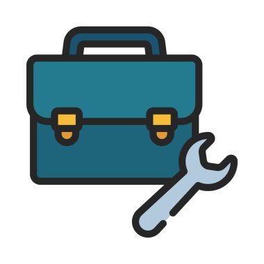 İş Onarımları simgesi, vektör illüstrasyonu