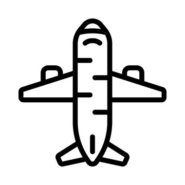 Uçak simgesi, vektör çizimi