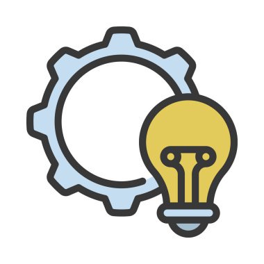 Fikir Yönetimi web simgesi vektör illüstrasyonu