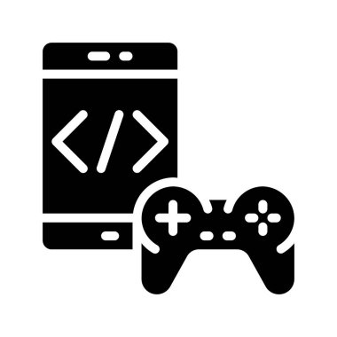Mobil Oyun Geliştirme Web simgesi vektör çizimi