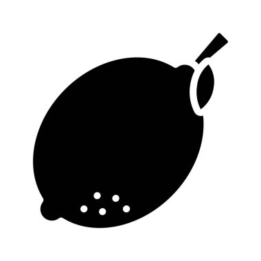 Beyaz arkaplanda limon simgesinin vektör çizimi 